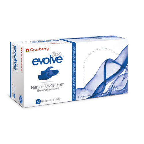 Cranberry CR3307 Evolve 300 Nitrile Exam Gloves Medium Cobalt Blue 300/Bx Cranberry CR3307 Evolve 300 Nitrile Exam Gloves Medium Cobalt Blue 300/Bx